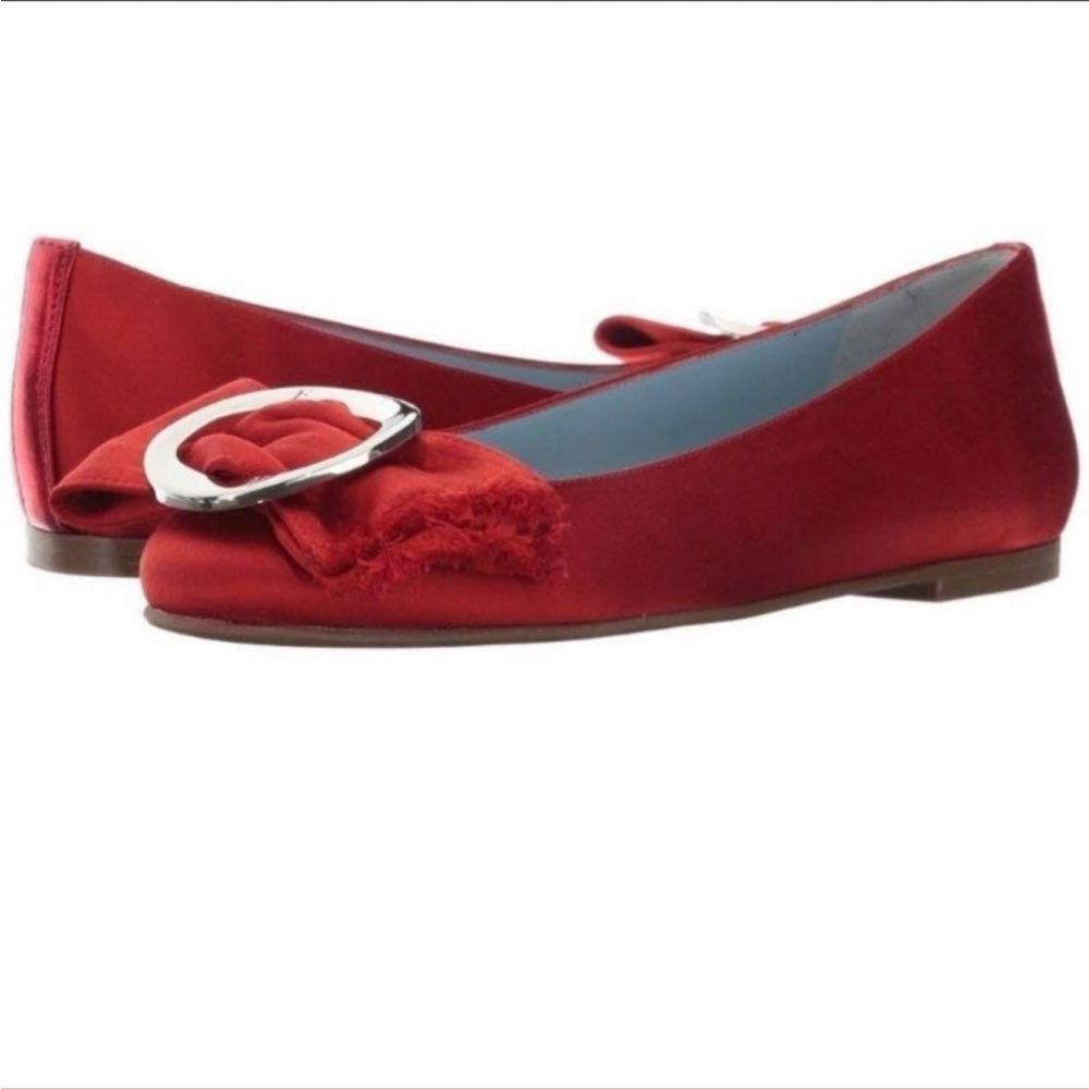 Francise Valentine Chic Red Women's Flats with Buckle Detail